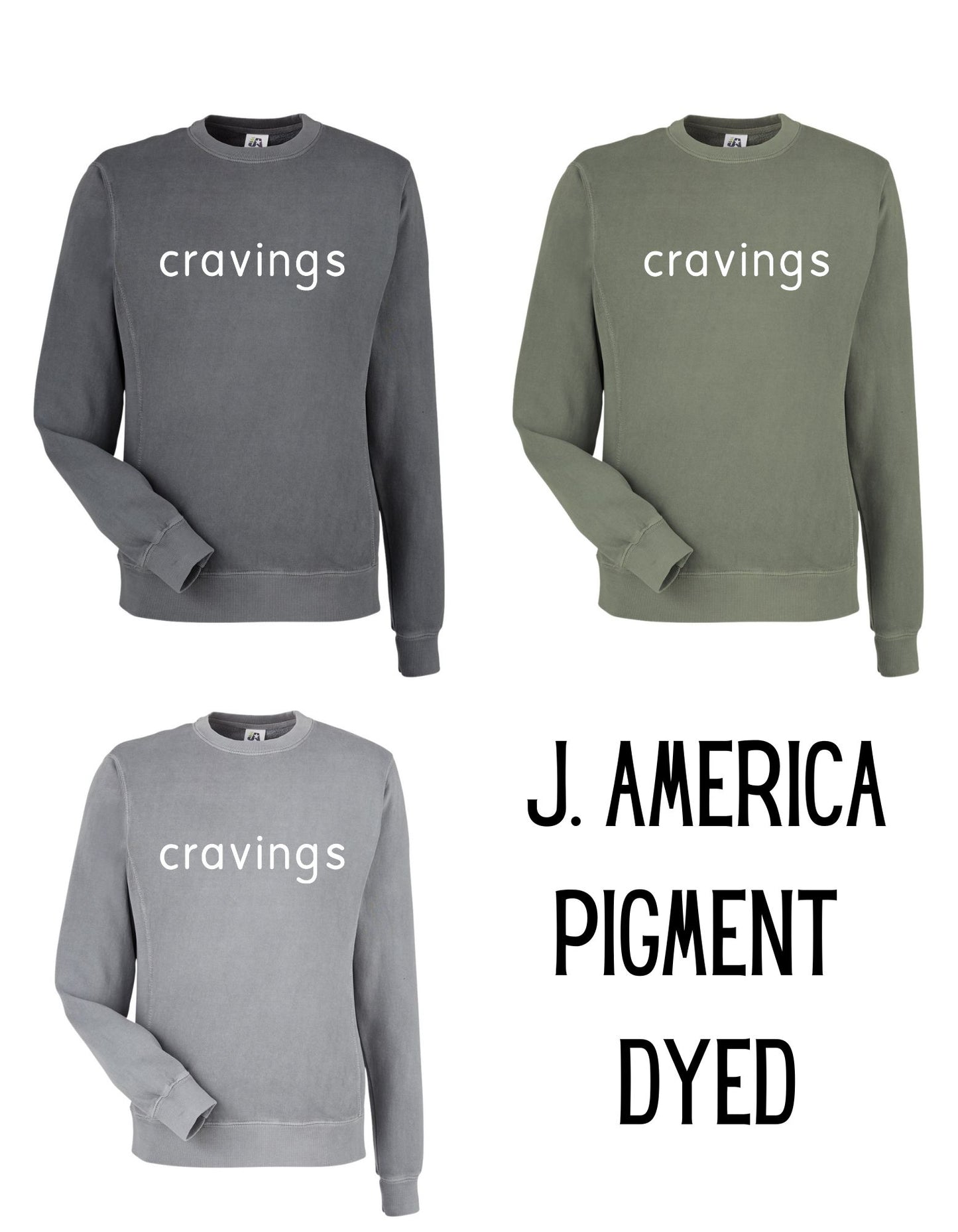 Cravings Employee J. America Pigment Dyed Crewneck Sweatshirt