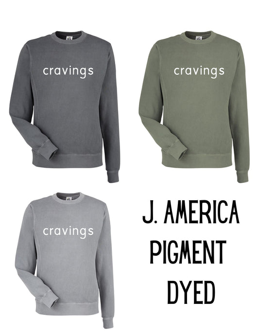 Cravings Employee J. America Pigment Dyed Crewneck Sweatshirt