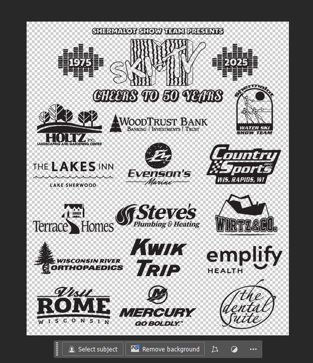 Shermalot - Cheers to 50 Years! Full Front Design